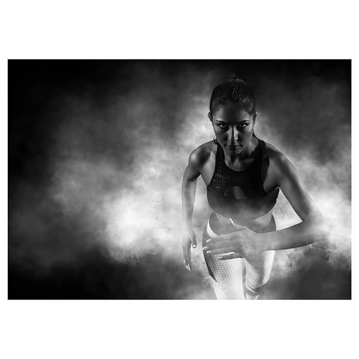 Fototapete Fitness rennende Frau Rauch-Effekt M5705 - Bild 2