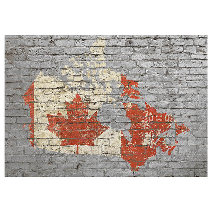 Fototapete Flagge Ziegelwand Canada M5862 - Bild 2