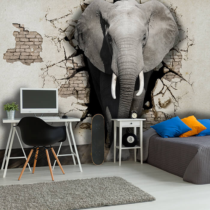 Fototapete Elefant aus Wand M5907 - Bild 1