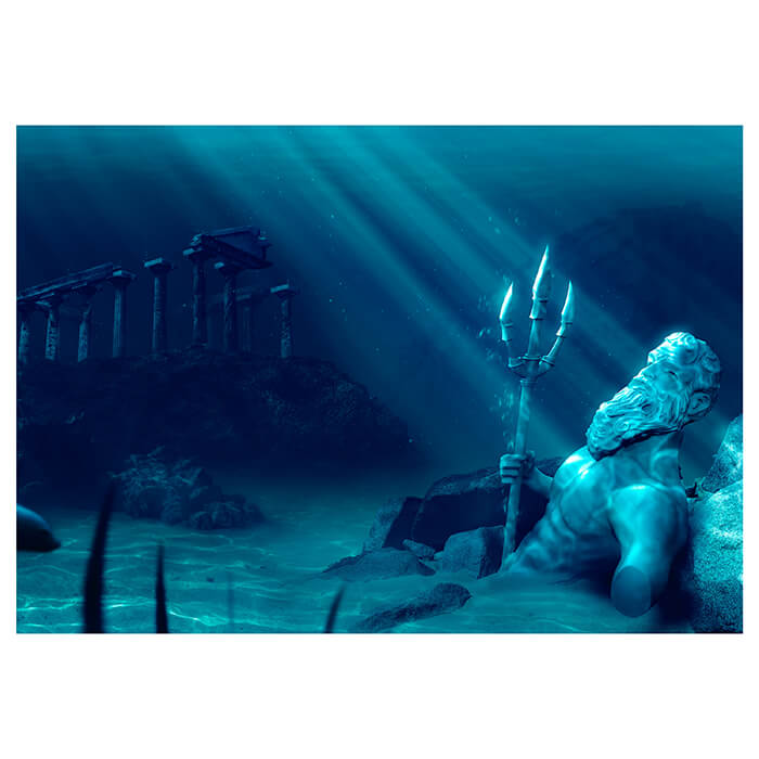 Fototapete Griechische Statue Unterwasser Licht M5955 - Bild 2