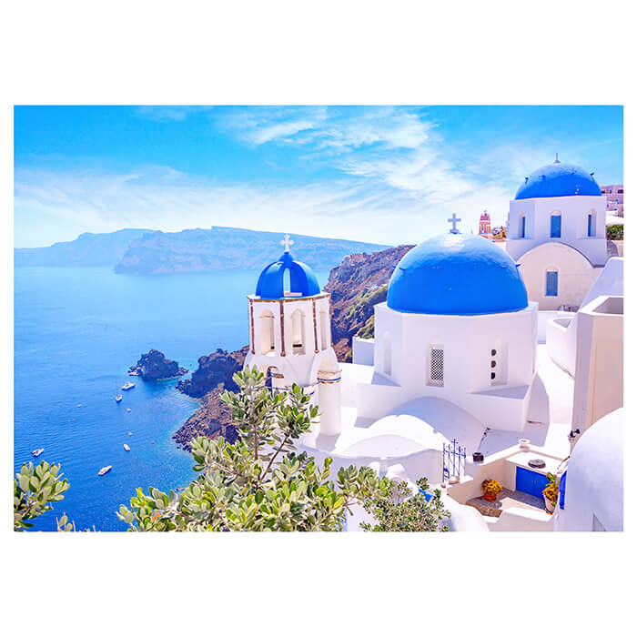 Fototapete Griechische Häuser mit blauen Dächern M5962 - Bild 2