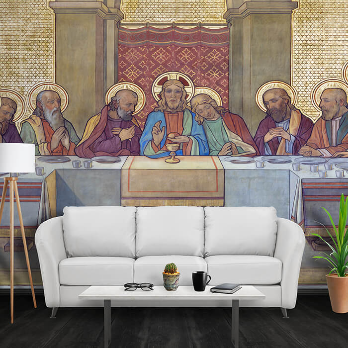 Fototapete Gemälde Jesus und Jünger an Tafel M6006 - Bild 1