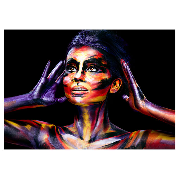Fototapete Frau bemalt mit verschiedenen Farben M6014 - Bild 2