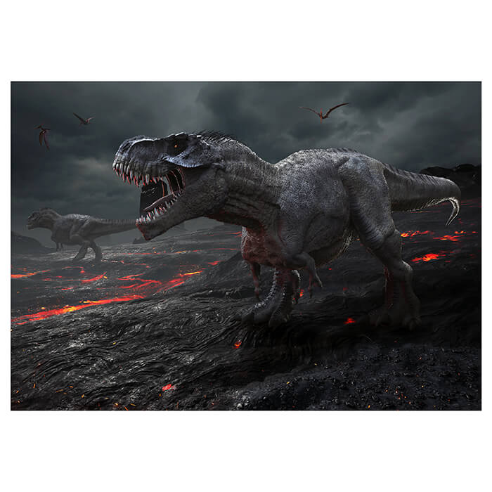 Fototapete T-Rex Dino in Lavalandschaft M6016 - Bild 2