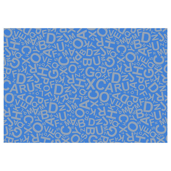 Fototapete Buchstaben Muster blau M6159 - Bild 2