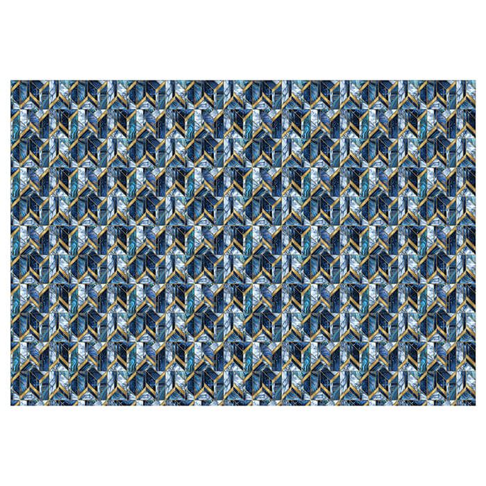 Fototapete Marmor Mosaik blau gold M6230 - Bild 2