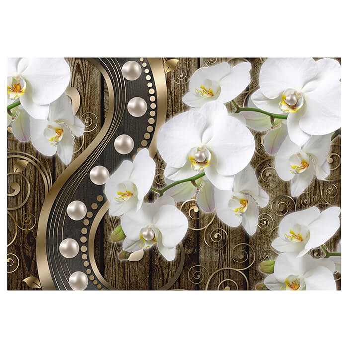Fototapete 3D Effekt Orchideen Perlen M6290 - Bild 2