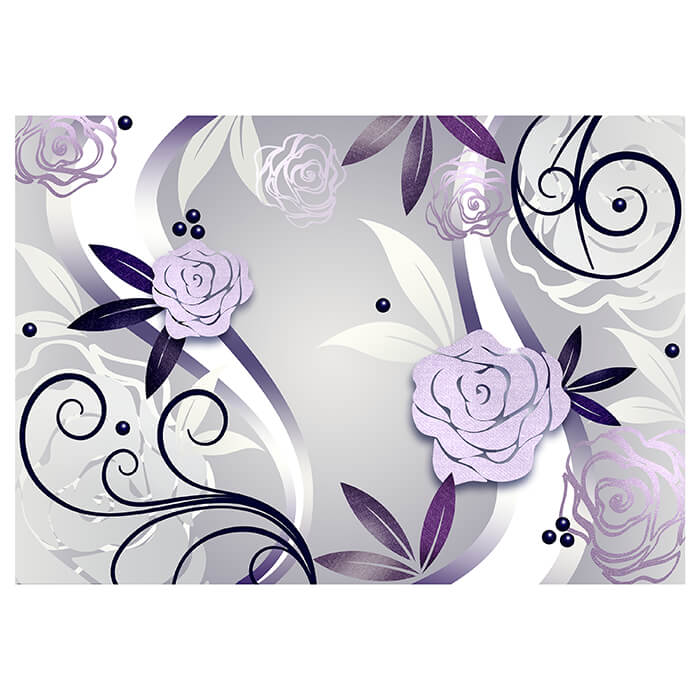 Fototapete violette Rosenblüten Ornamente M6309 - Bild 2