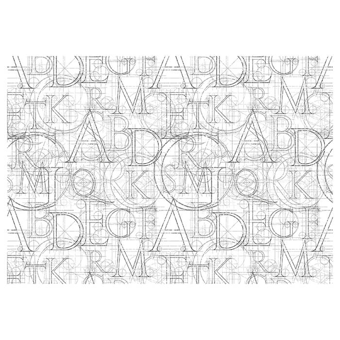 Fototapete Alphabet schwarz weiß M6363 - Bild 2