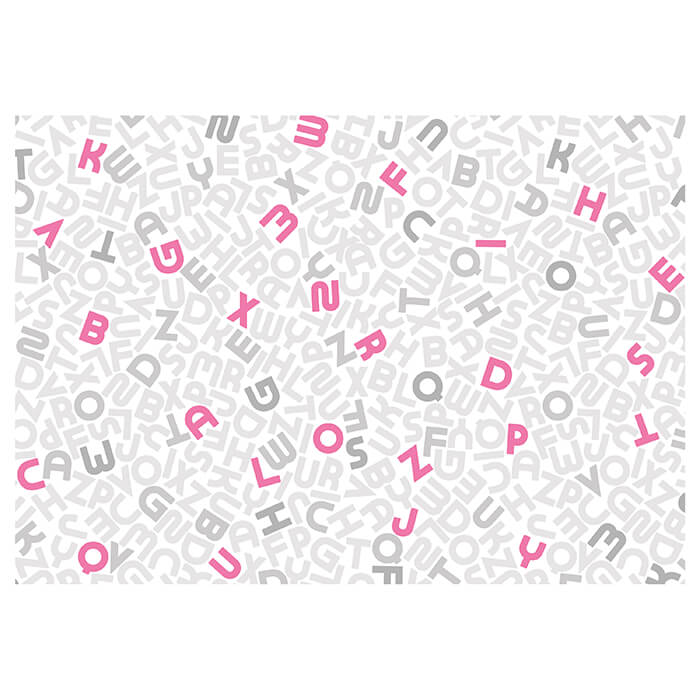 Fototapete Alphabet rosa grau M6431 - Bild 2