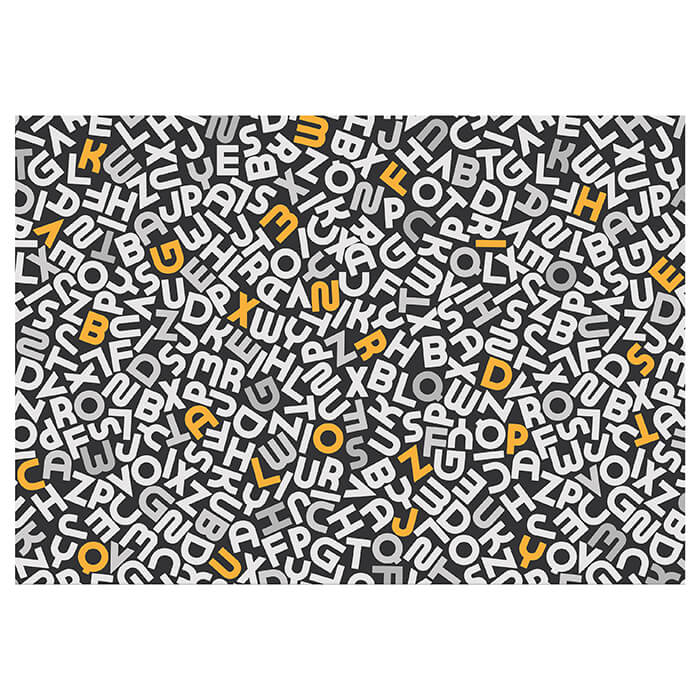 Fototapete Alphabet orange anthrazit M6436 - Bild 2