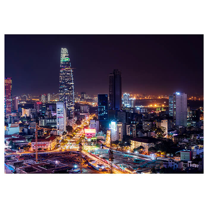 Fototapete Skyline Nacht Ho Chi Minh Stadt M6534 - Bild 2