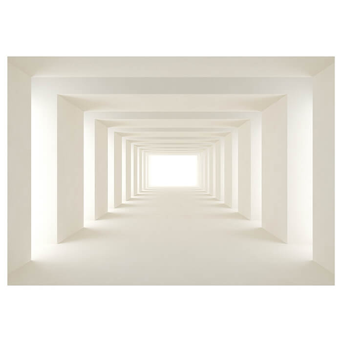 Fototapete weißer Tunnel 3D Optik M6701 - Bild 2