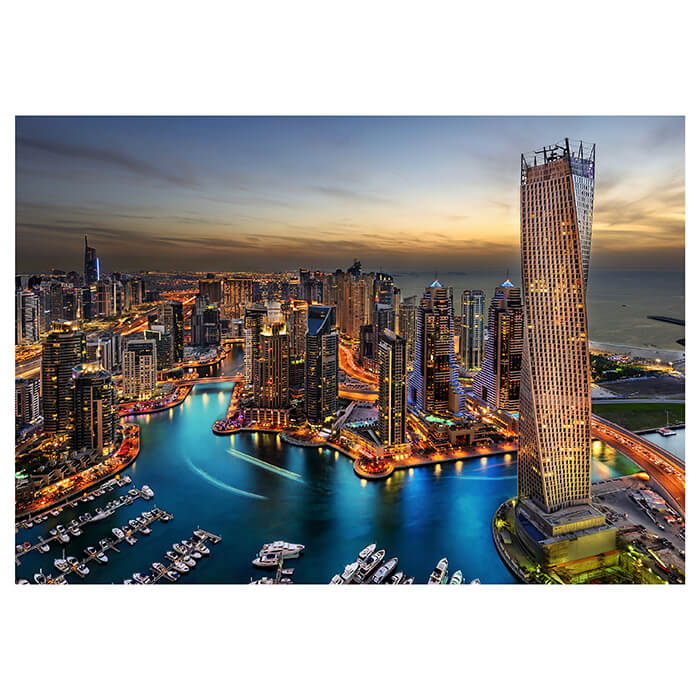 Fototapete Skyline Dubai Nacht Hafen M6709 - Bild 2
