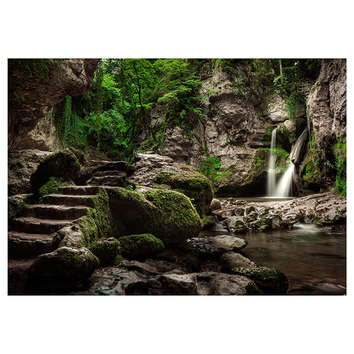 Fototapete Wasserfall Treppe See M6756 - Bild 2