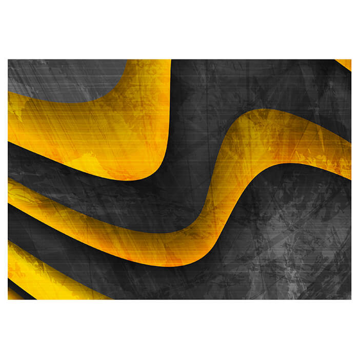 Fototapete Wellen gelb schwarz M6784 - Bild 2