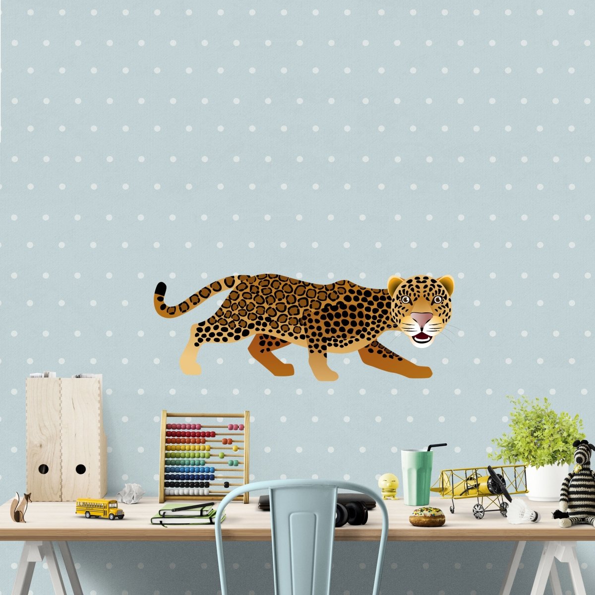 Wandsticker Leopard auf der Lauer, Tiere, Kinder WS00000012 - Bild 5