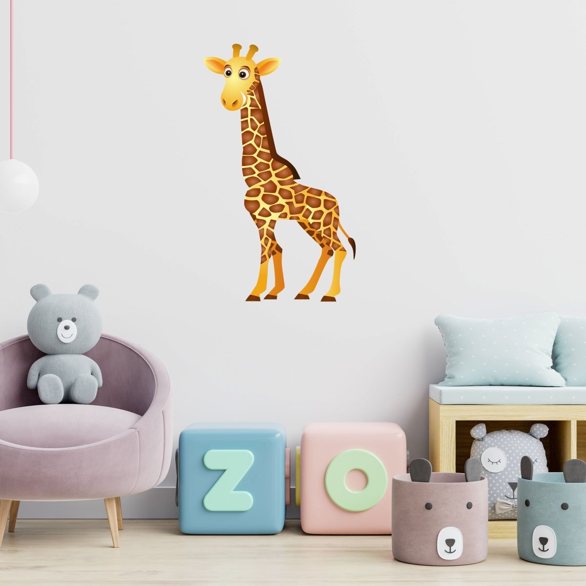Wandsticker Lustige Giraffe, Tiere, Kinder-motiv WS00000013 - Bild 1