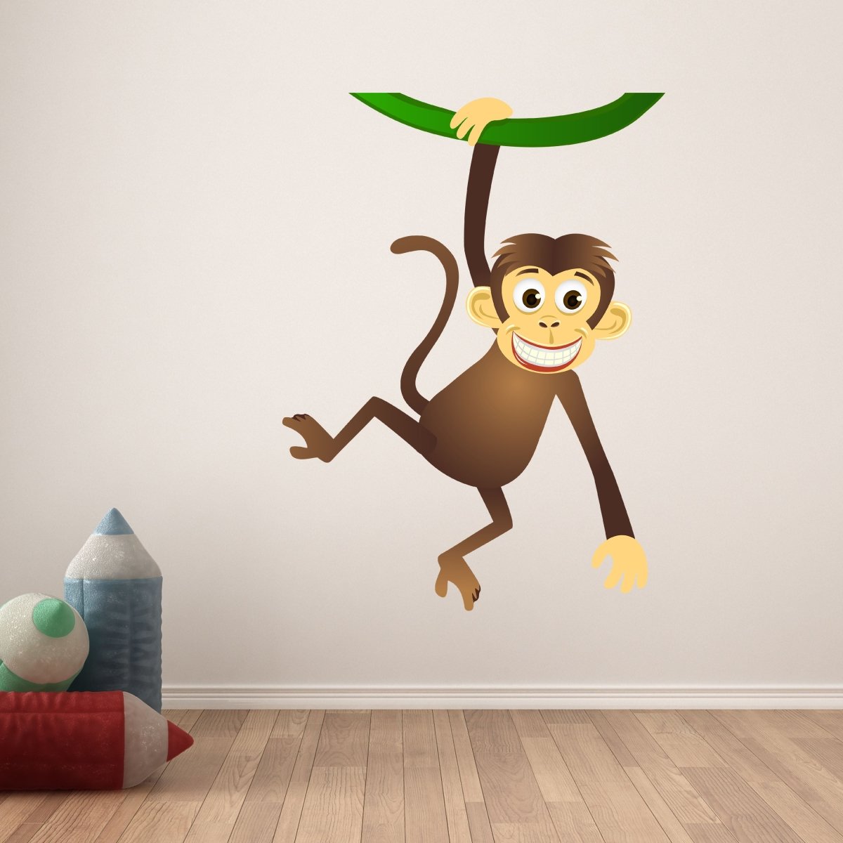 Wandsticker Affe an Liane, Dschungel-tiere, Kinder WS00000015 - Bild 6