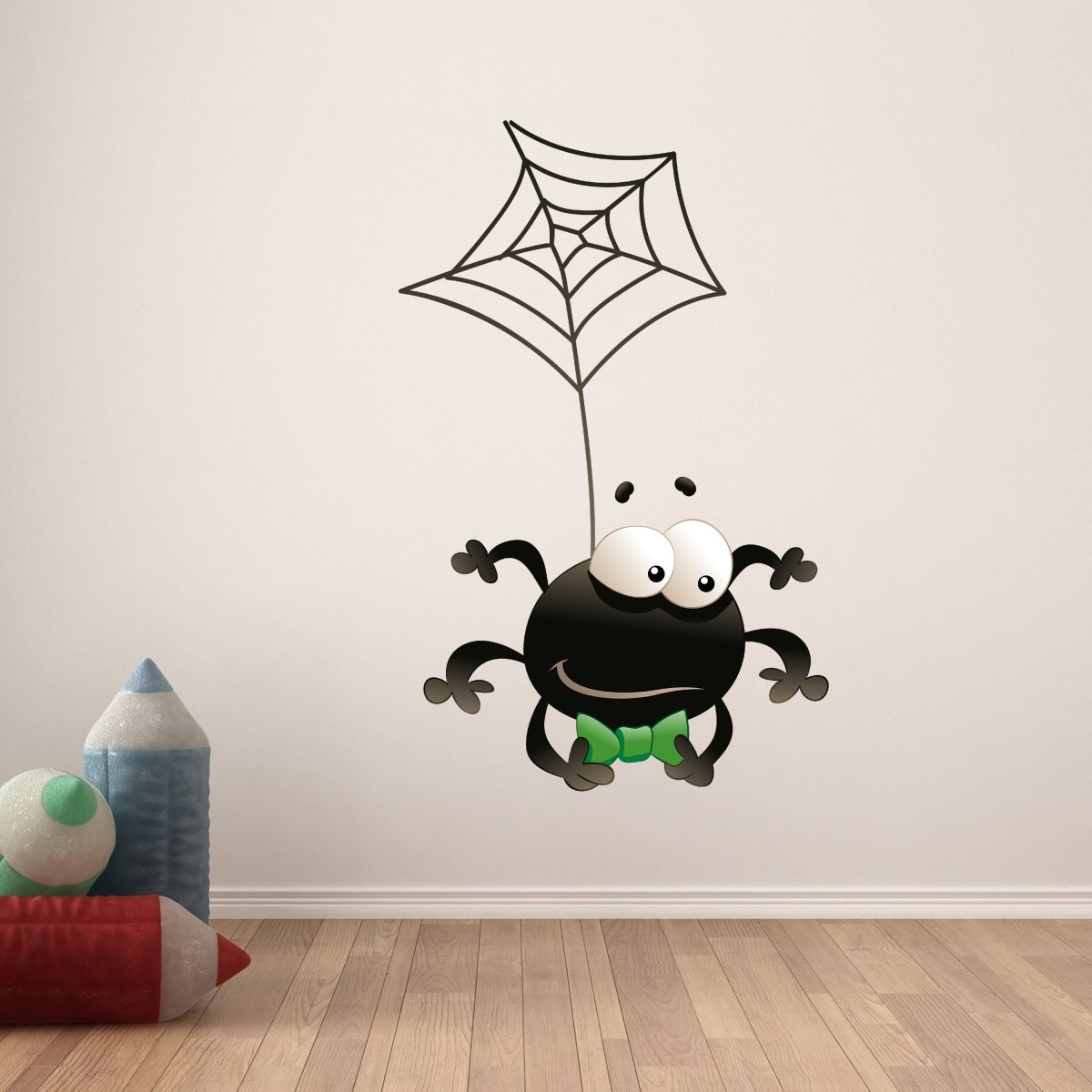 Wandsticker Spinne mit Fliege, Spinnennetz, Kinder WS00000023 - Bild 6
