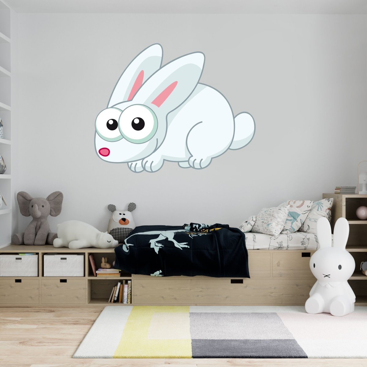 Wandsticker kleines Häschen, Weißer Hase, Kaninchen WS00000035 - Bild 1
