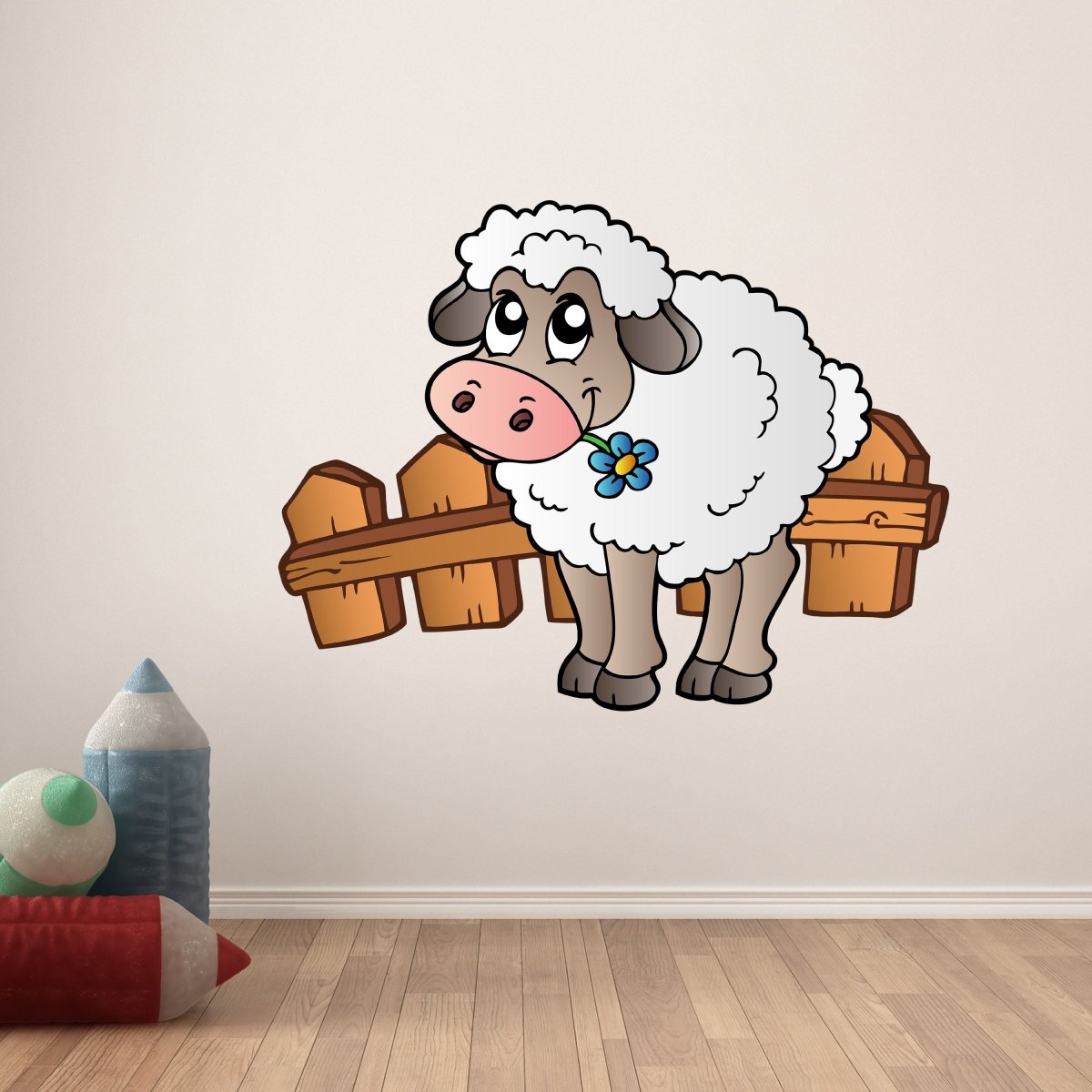 Wandsticker Schaf vor einem Zaun, Schafzaun, Tiere WS00000047 - Bild 6