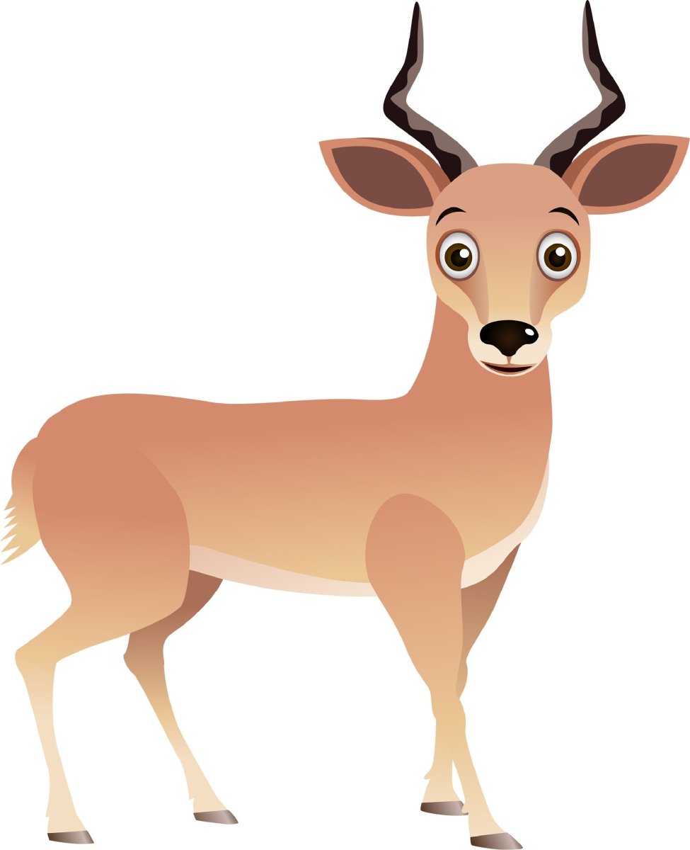 Wandsticker aufmerksame Gazelle gespiegelt, Tiere WS00000056 - Bild 4