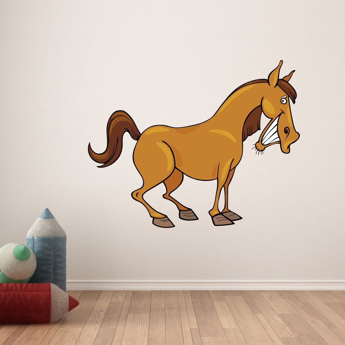 Wandsticker grinsendes Pferd, Pony, Tiere, Pferde WS00000060 - Bild 6