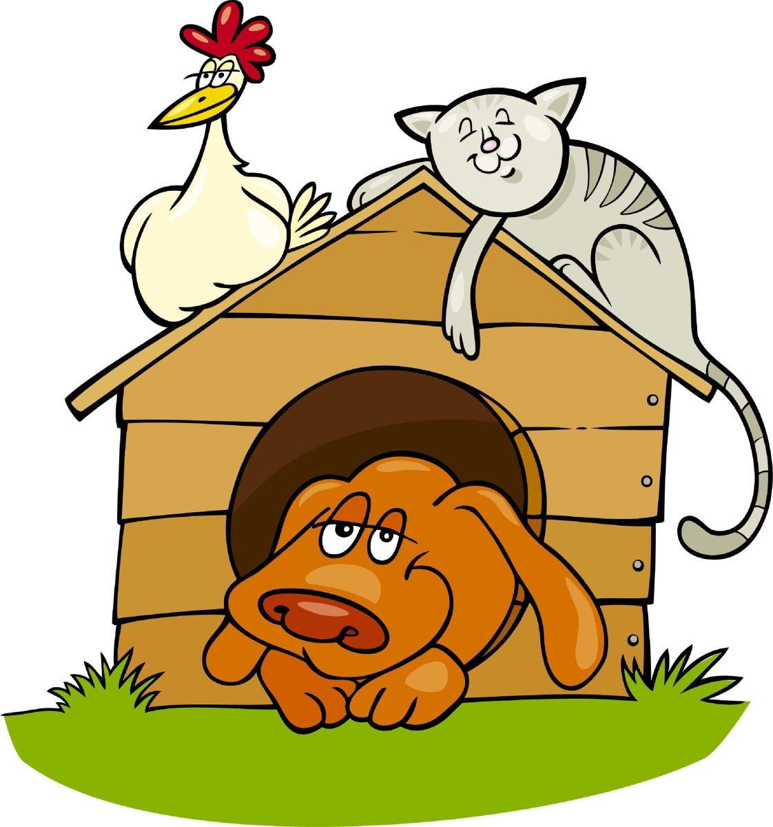 Wandsticker Tierische Freunde, Katze, Huhn, Hund WS00000061 - Bild 4