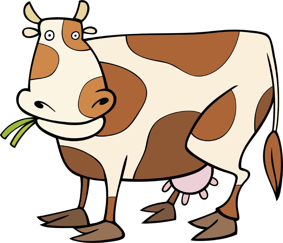 Wandsticker Kuh mit Flecken, Weiß, Braun, Kühe WS00000067 - Bild 4