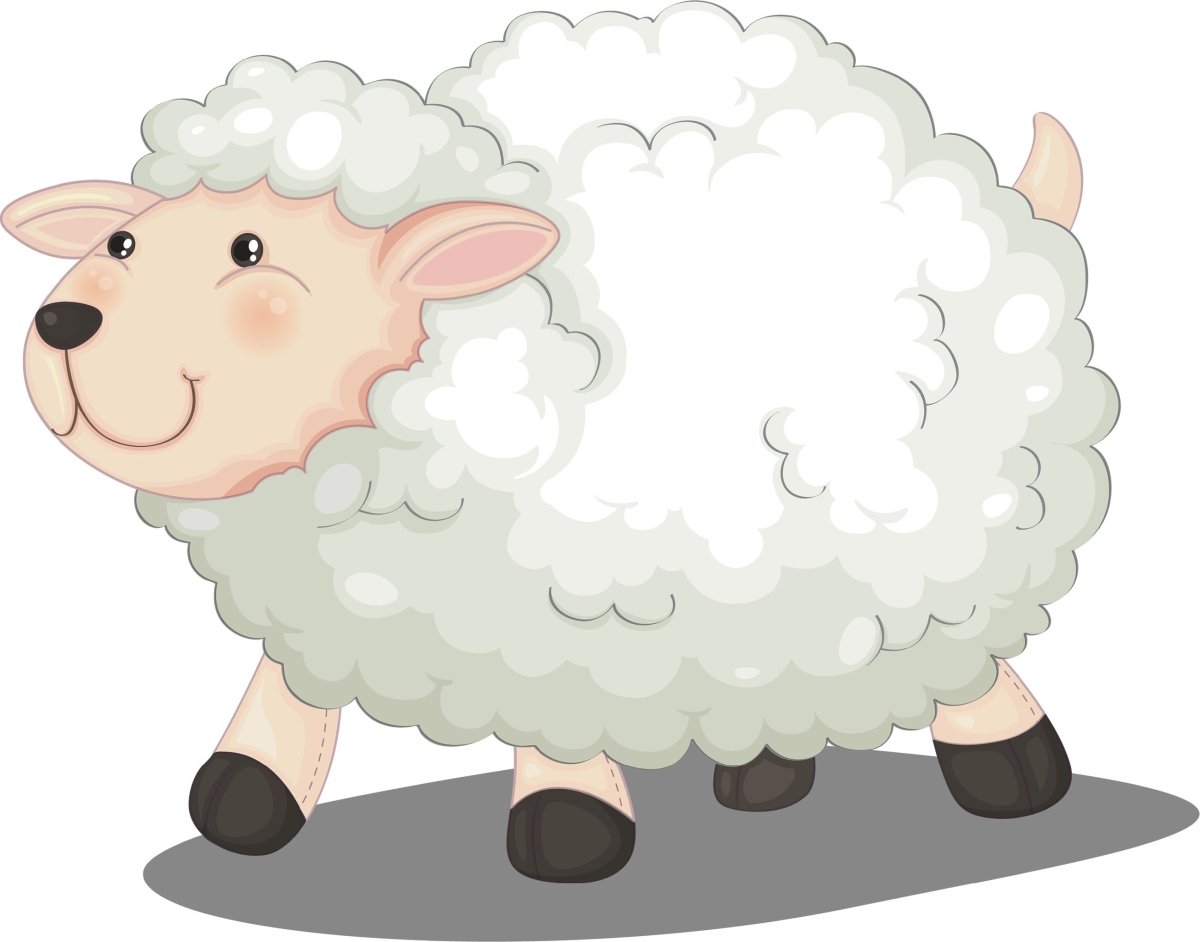 Wandsticker süßes Schaf, Tier, Schaffell, Wolle WS00000075 - Bild 4