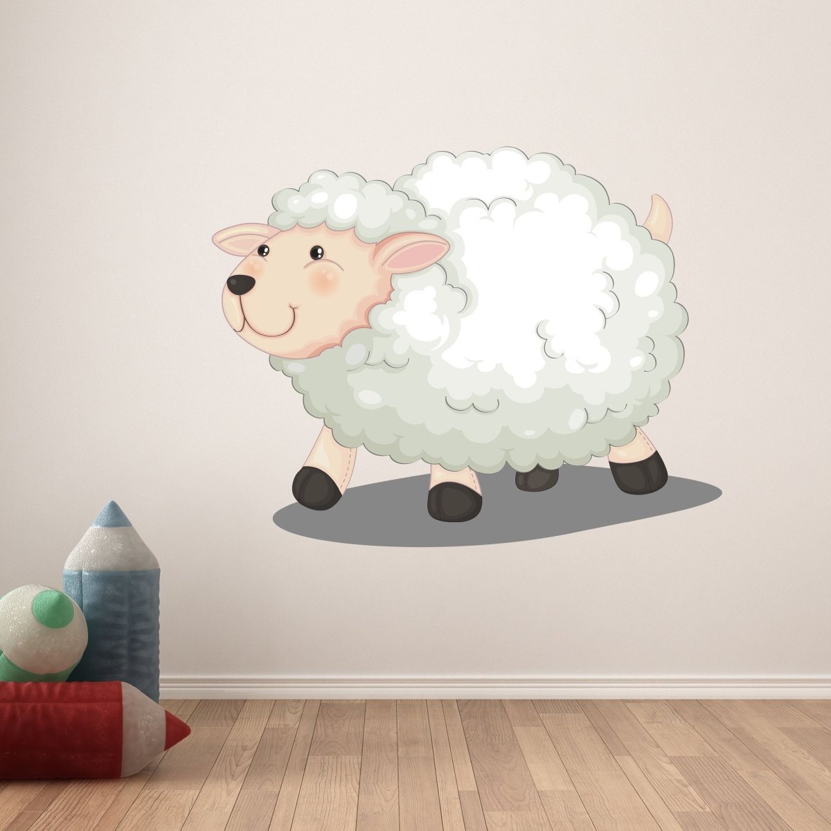 Wandsticker süßes Schaf, Tier, Schaffell, Wolle WS00000075 - Bild 6