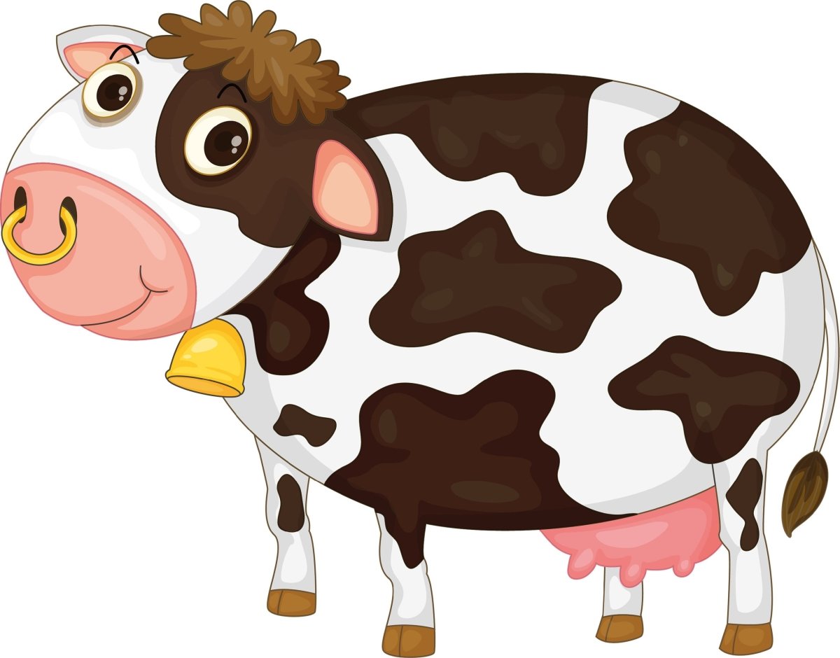Wandsticker Kuh mit Flecken, Glocke, Braun, Kühe WS00000076 - Bild 4