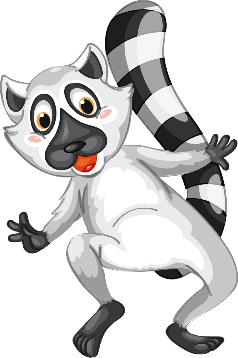 Wandsticker lustiger Lemur, Dschungel-tier, Affe WS00000083 - Bild 4