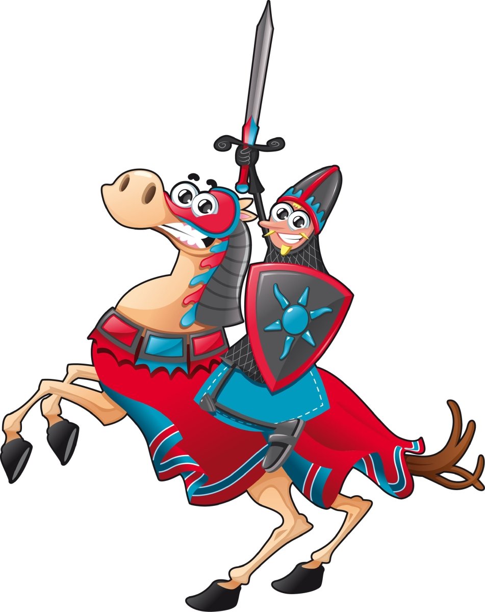 Wandsticker Ritter auf seinem Pferd, Mittelalter WS00000092 - Bild 4