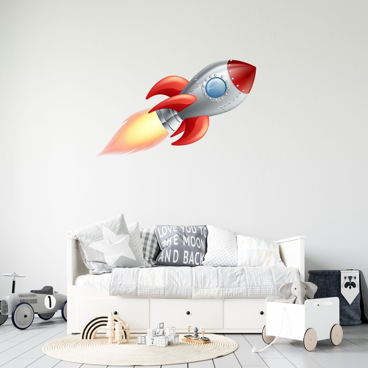 Wandsticker Rakete im Weltraum, Flammen, Universum WS00000128 - Bild 3