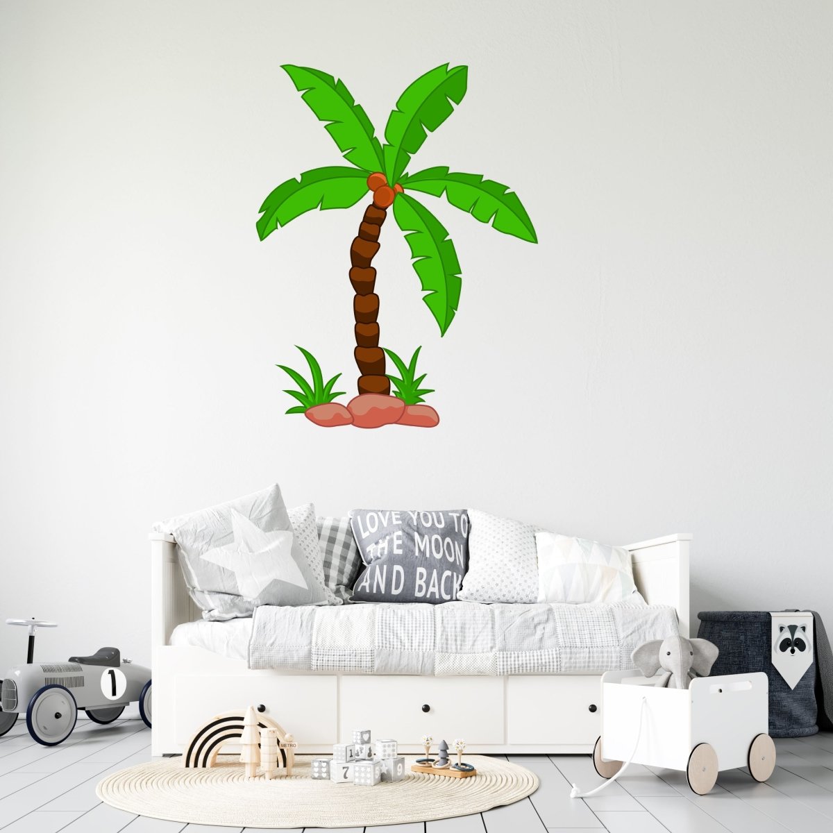 Wandsticker Kokosnuss-palme, Kokos, Steine, Stamm WS00000131 - Bild 3