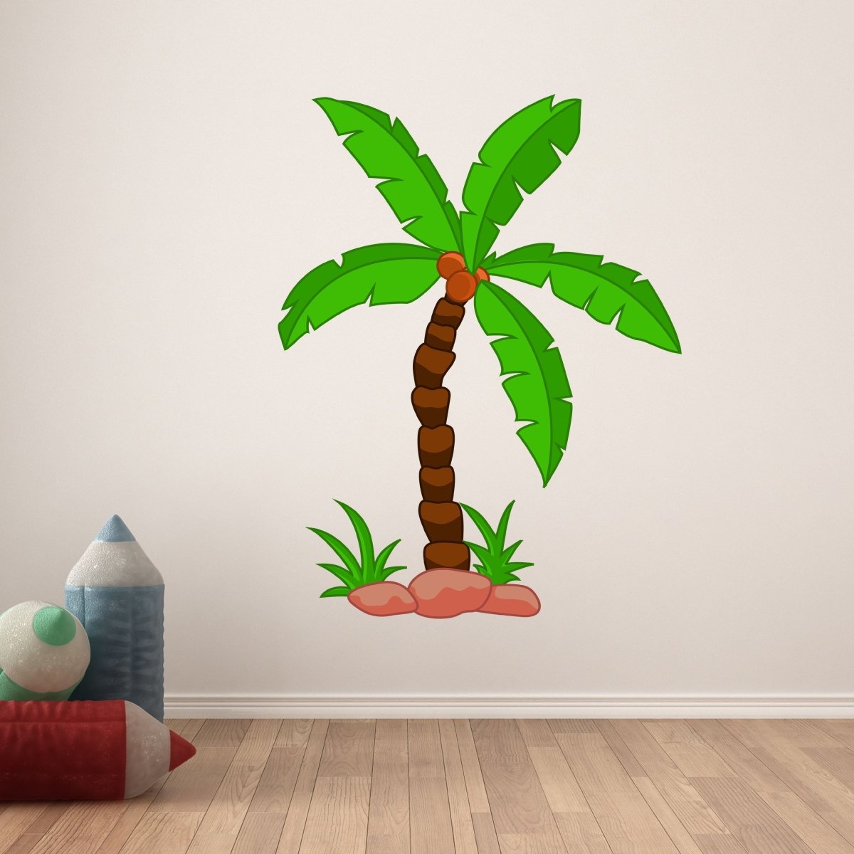 Wandsticker Kokosnuss-palme, Kokos, Steine, Stamm WS00000131 - Bild 6