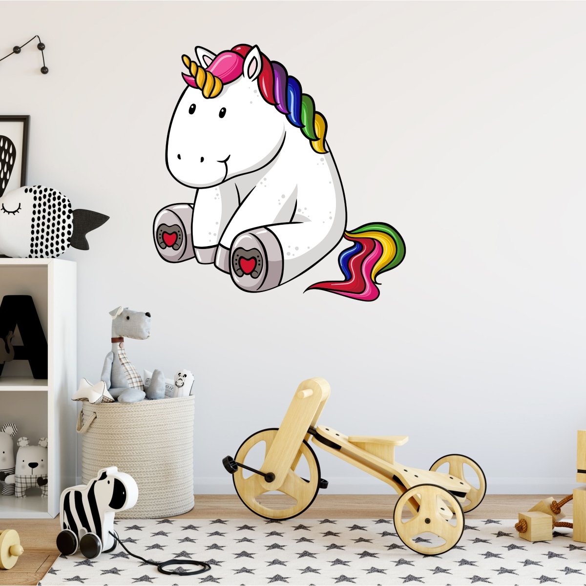 Wandsticker Regenbogen-einhorn, bunt, Hufe, Horn WS00000133 - Bild 2