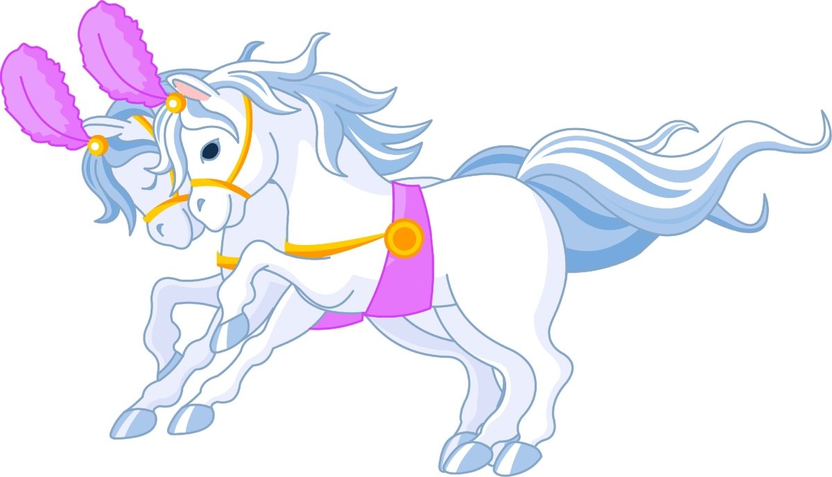 Wandsticker 2 geschmückte Pferde, Prinzessin, Lila WS00000144 - Bild 4