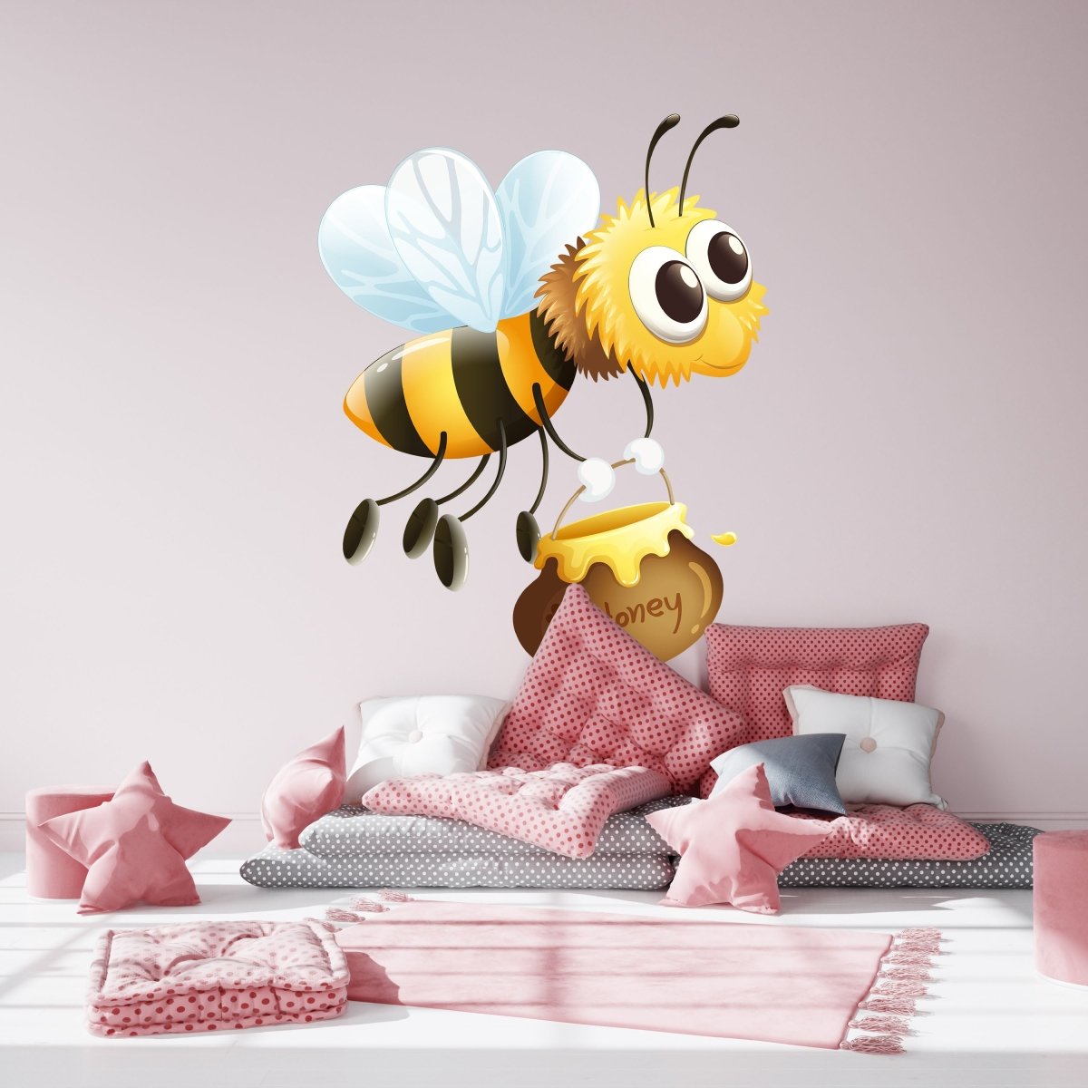 Wandsticker Honig-Biene, Honigtopf, Insekten, Natur WS00000154 - Bild 5