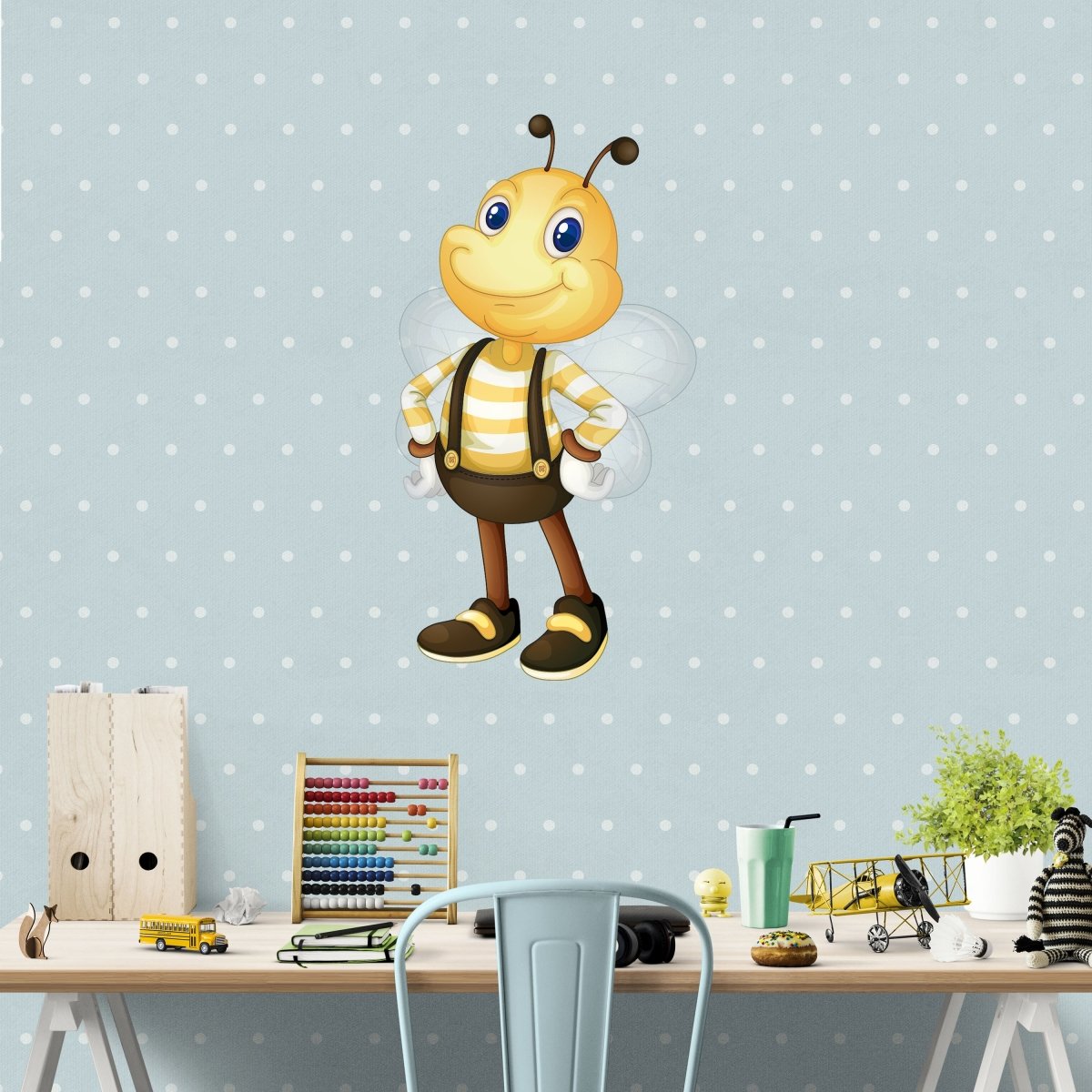 Wandsticker freundliche Biene, Schuhe, Flügel, Honig WS00000159 - Bild 5
