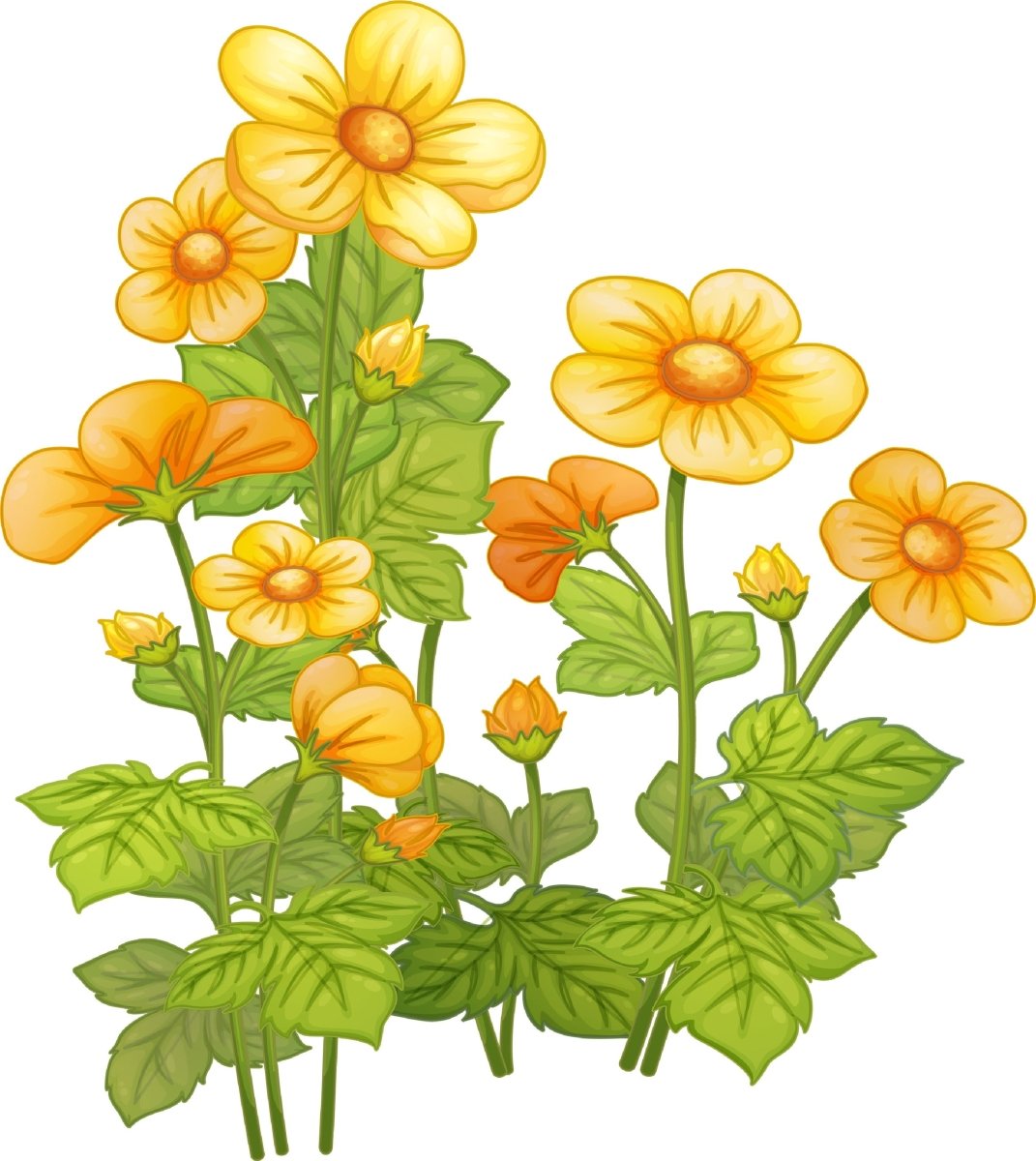 Wandsticker wilde Blumen, Gelb, Blüten, Natur WS00000160 - Bild 4