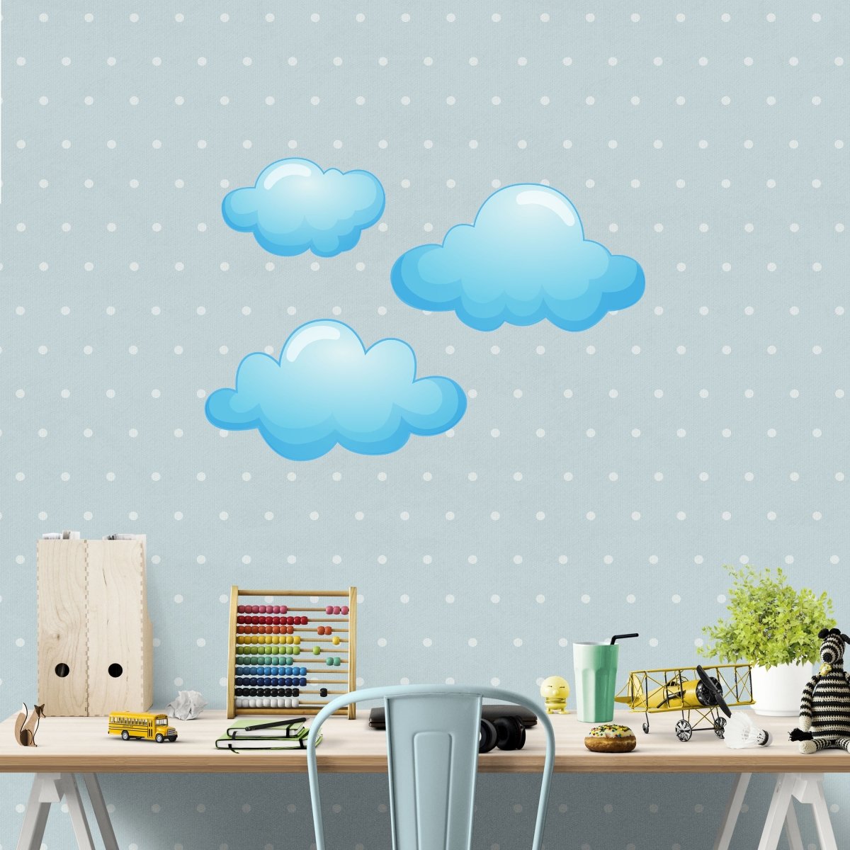 Wandsticker 3 Wolken, Baby-zimmer, Kinder-motive WS00000166 - Bild 5