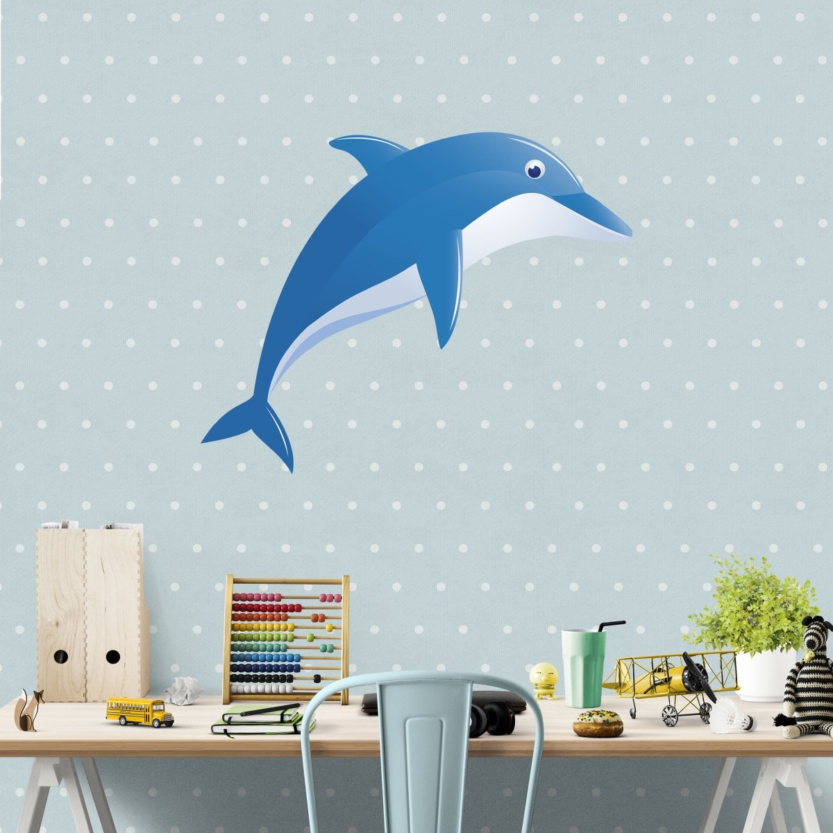 Wandsticker springender Delfin, blau, Meer, Wasser WS00000169 - Bild 5