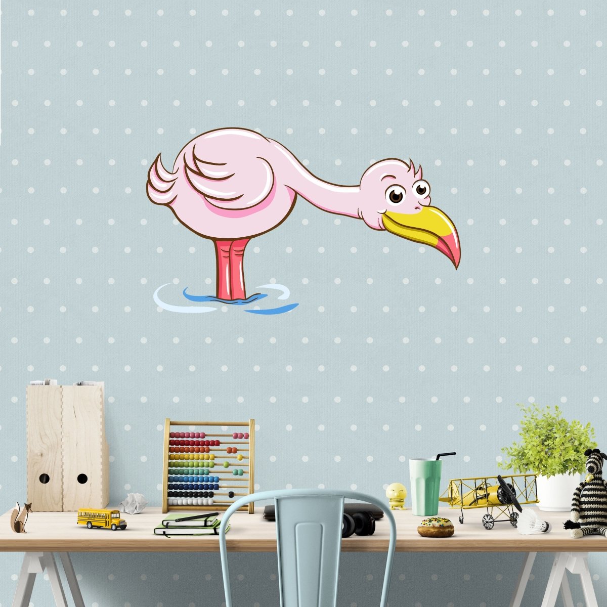 Wandsticker Rosa Flamingo, Wasser, Vogel, Pink, Tier WS00000178 - Bild 5