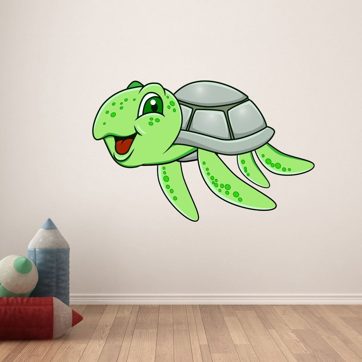 Wandsticker lustige Schildkröte, Unterwasser, Tiere WS00000181 - Bild 6