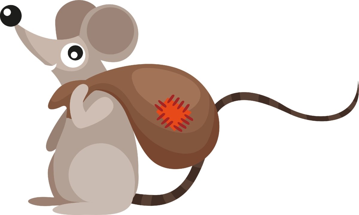 Wandsticker süße Maus auf Reisen, Sack, Beutel, Tier WS00000187 - Bild 4
