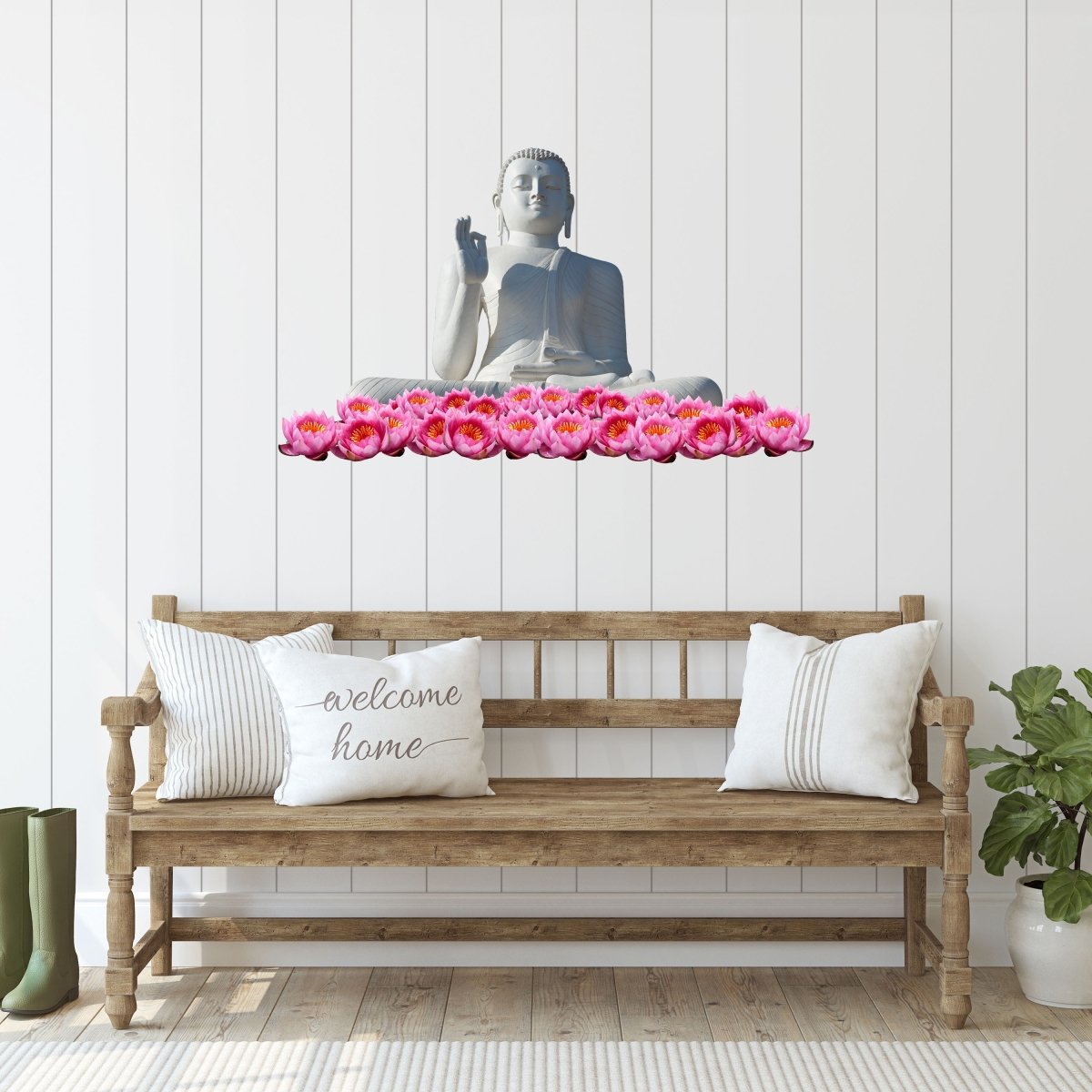 Wandsticker Buddha-Statue, Blumen, Lotus, Figur WS00000192 - Bild 3
