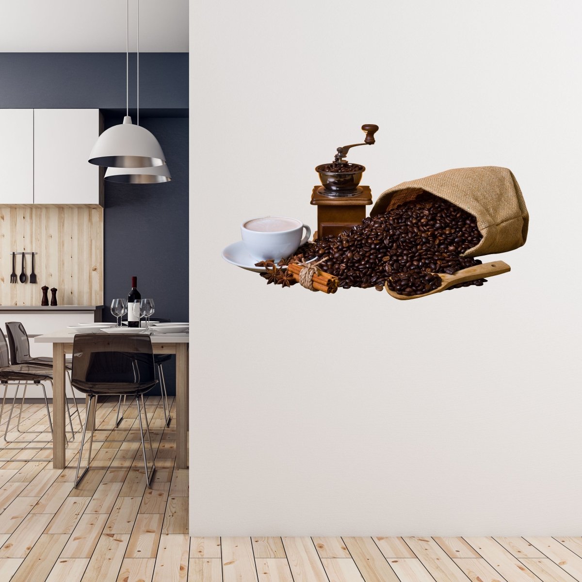 Wandsticker Kaffee & Zubehör 1, Kaffeemühle, Tasse WS00000203 - Bild 5